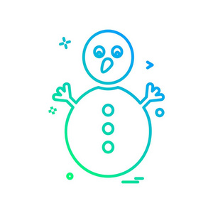 雪人图标设计矢量