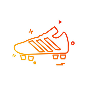 足球鞋图标设计矢量