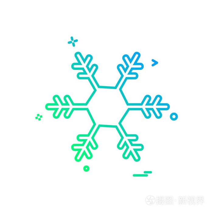 圣诞雪花图标设计矢量