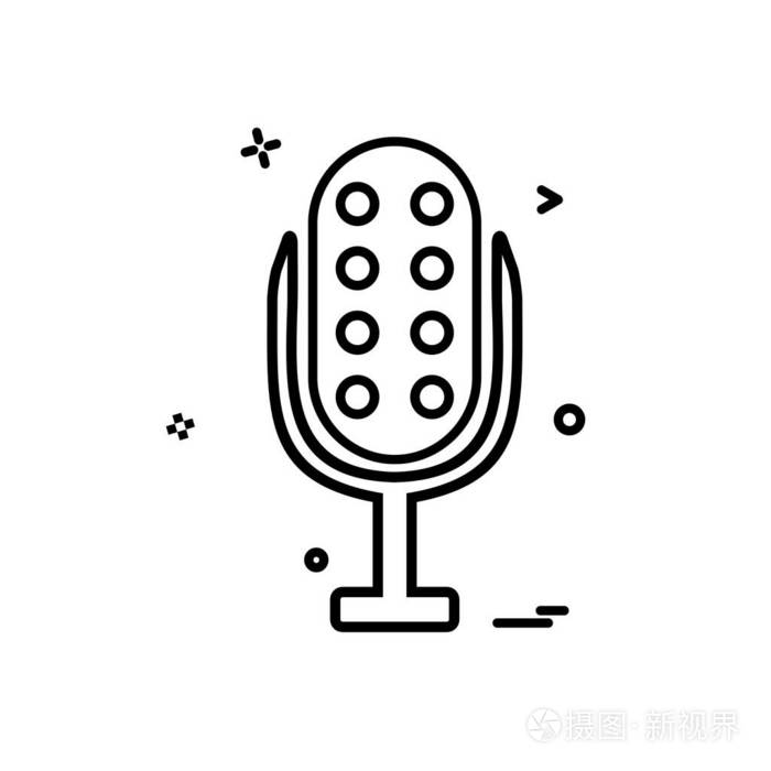麦克风图标设计矢量