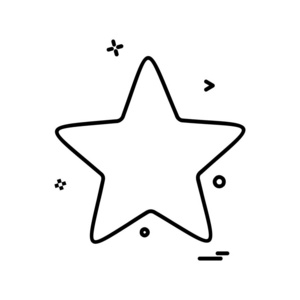 明星图标设计矢量插图