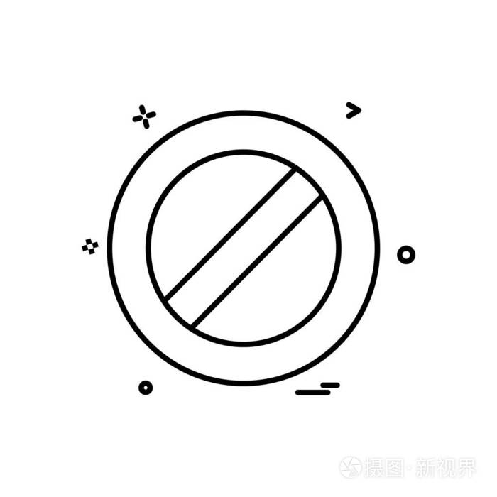 不允许图标设计彩色矢量图插画-正版商用图片12y35a-摄图新视界