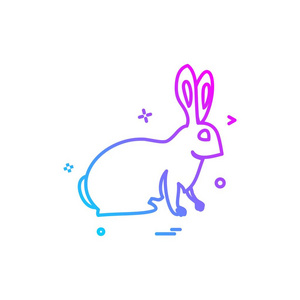 兔子复活节兔子图标矢量设计