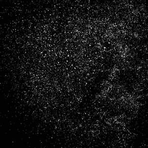 黑色背景上的白色纹理模板。 灰尘覆盖遇险。 带有颗粒和噪声的颗粒元素。 矢量单色插图EPS10。