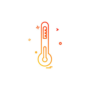 温度计图标设计矢量