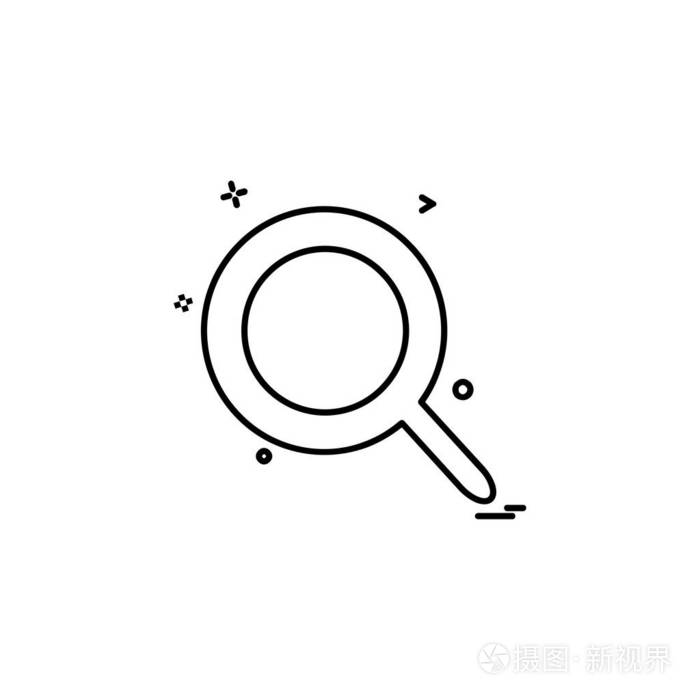 搜索图标设计矢量插图