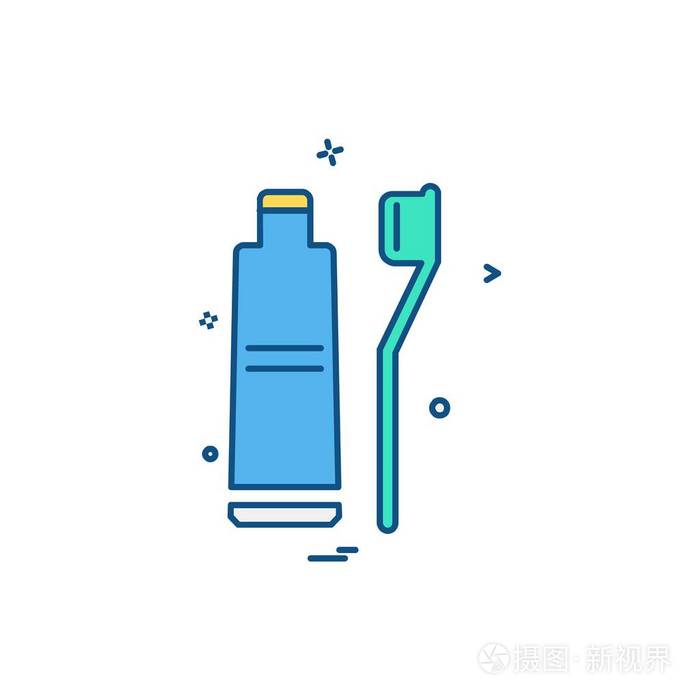 牙膏图标设计矢量
