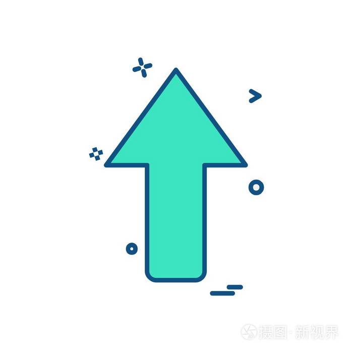向上箭头图标设计向量