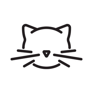 猫头图标. 白色背景下分离的矢量插图照片