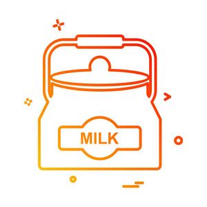 牛奶图标设计矢量.