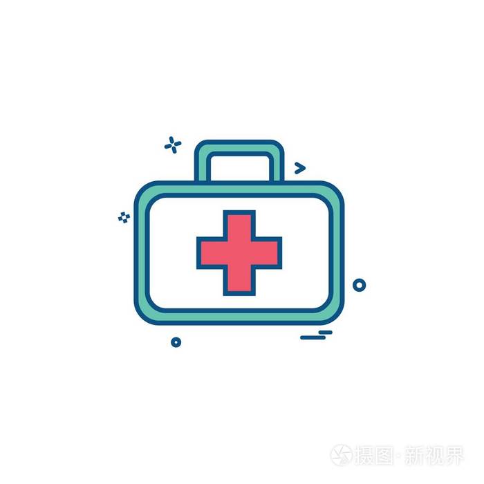 医学图标设计彩色矢量插图