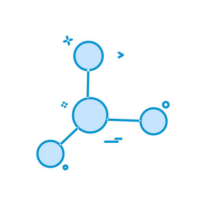 实验室分子图标矢量设计