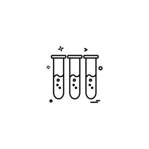 试管实验瓶图标矢量设计图片