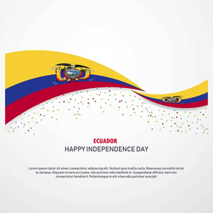 厄瓜多尔独立日快乐背景