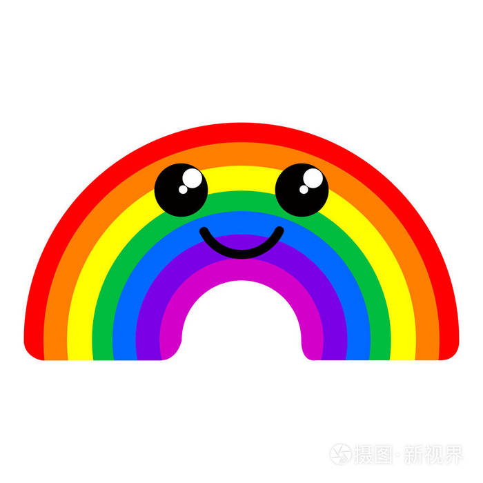 快乐可爱彩虹天气图标