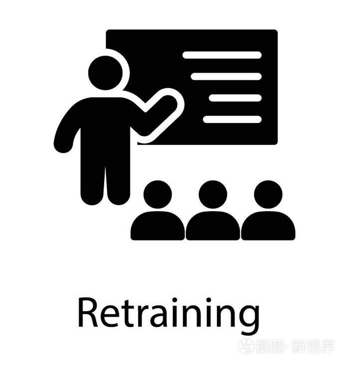 一个图标向量,表示教师向学生讲课