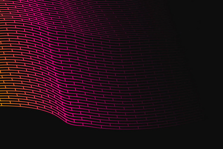 抽象矢量背景。彩色梯度网格伸展在黑暗的背景。地理插图