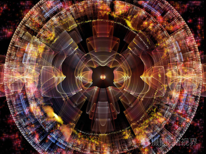 声音均衡器,音乐谱和量子概率主题的彩色正弦振动,光和分形元素的创造