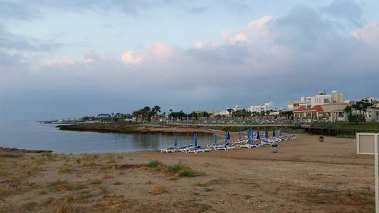 塞浦路斯美丽的Pernera海滩原生动物