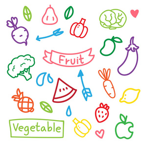 水果矢量收集设计蔬菜矢量收集设计