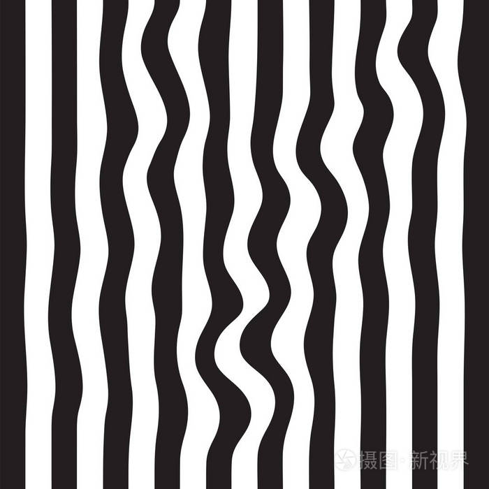 黑白相间的斑马印.矢量插图.eps10