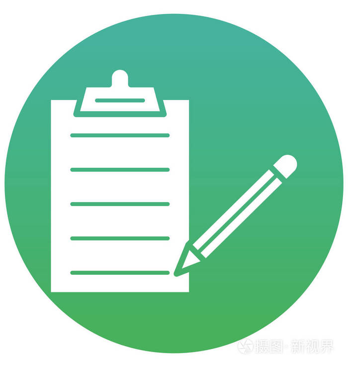 用线和填充图标书写隔离向量