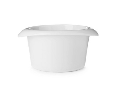 陶瓷碗，白色背景上有文字空间。 洗碗