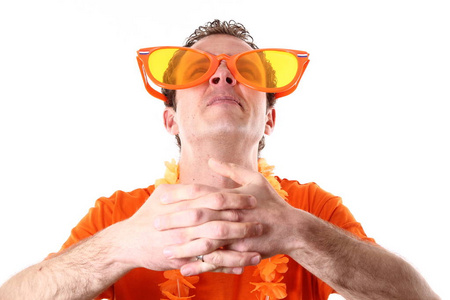 荷兰体育运动男迷戴眼镜图片