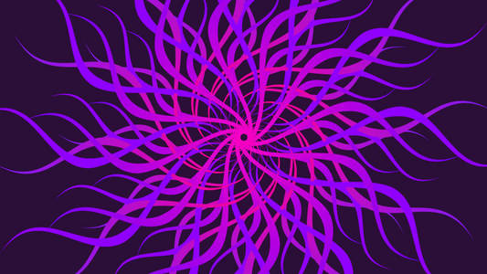 粉红色旋转图案彩色螺旋抽象波背景。旋转神奇的螺旋。错觉运动效应背景。能量丰富多彩的背景音乐和活动。