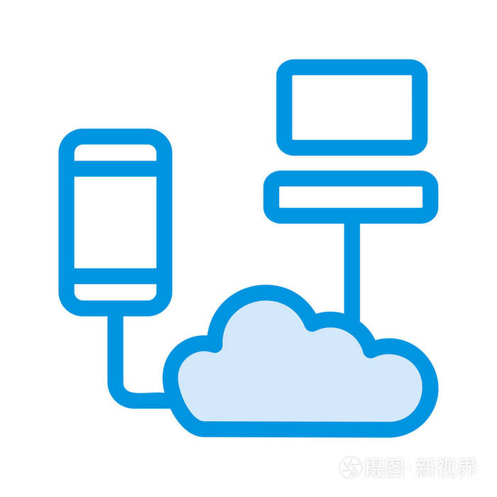 网络共享图标矢量插图