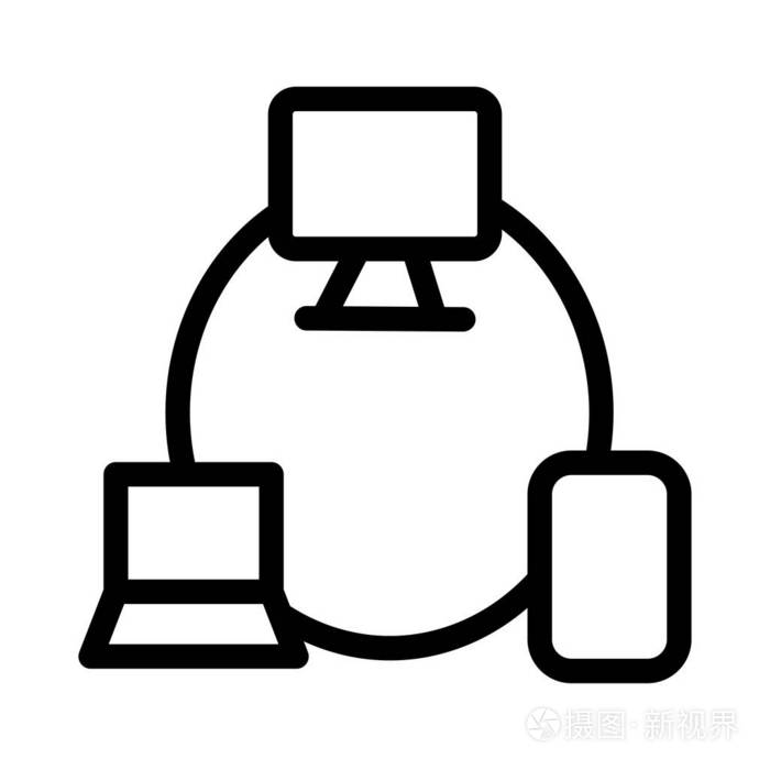 网络共享图标矢量插图插画-正版商用图片130opf-摄图新视界