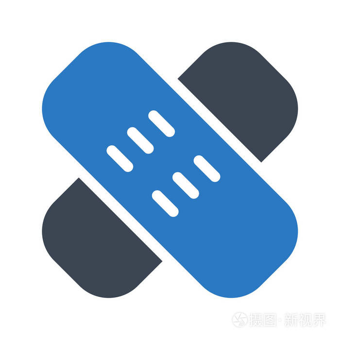 补丁平面图标矢量插图