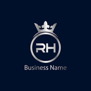 初始字母Rh标志模板设计