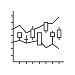 在白色背景上隔离的投资概念图标矢量插图