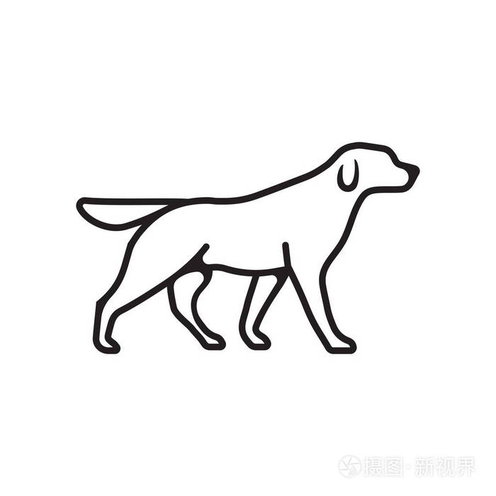 狗宠物轮廓矢量图标