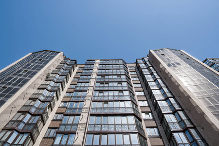 多层的, 现代的, 新的和时尚的生活栋公寓楼.房地产.新房子.