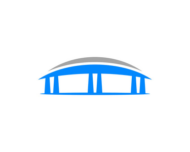 抽象桥梁标志模板桥梁图标. 矢量概念图设计.
