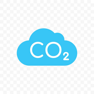标识污染co2 云碳污染矢量图标照片