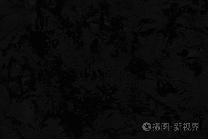 黑色与灰色丙烯酸涂料在纸上纹理. 混沌抽象有机设计.