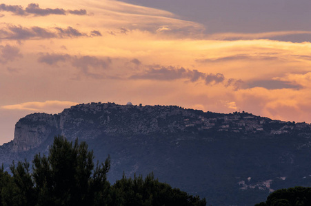 s Head at sunset, near the medieval village of La Turbie and ab