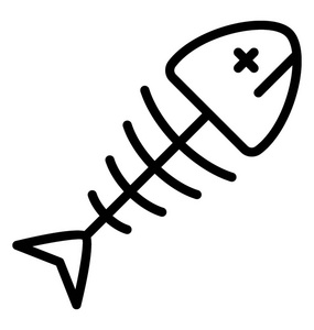 展示海鲜的鱼骨架图标