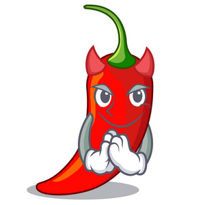 动画片桌上的魔鬼辣辣椒照片