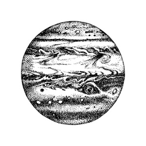 科幻手绘手绘行星木星照片