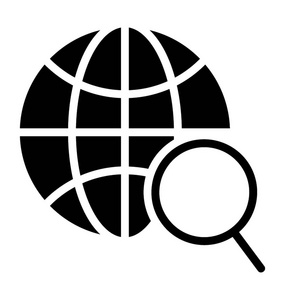 全球放大镜显示全球搜索图片