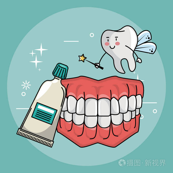 牙科护理卡通片