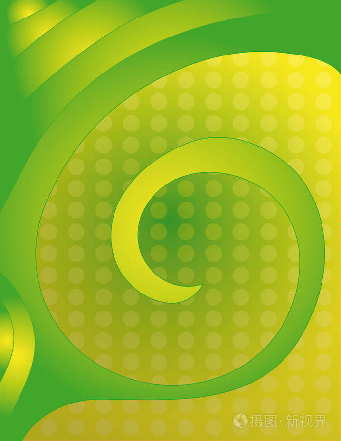 明亮的绿色和黄色虚线背景