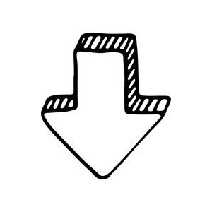 箭头素描图标图片