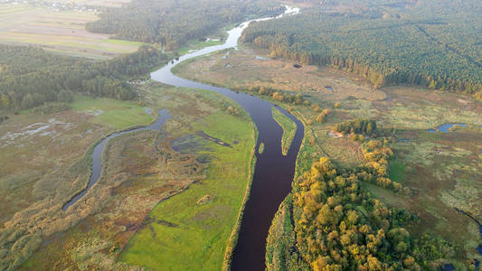 美丽的天然河流空中WIVIEV