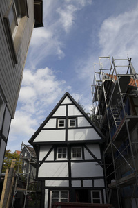 德国瓦丁根的Timbered房子框架房子