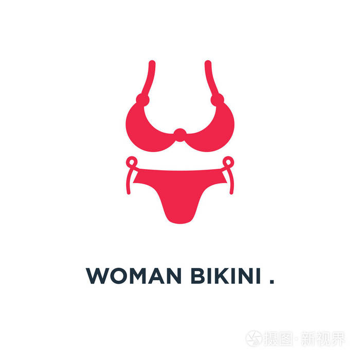 内衣时尚设计图标. 泳装概念符号设计矢量图